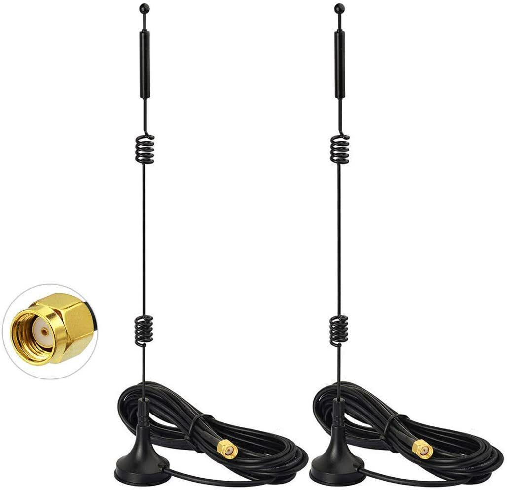 Bingfu Dual Band WiFi 2.4GHz 5GHz 5.8GHz 9dBi Magnetic MIMO RP-SMA Antenna 2Pack