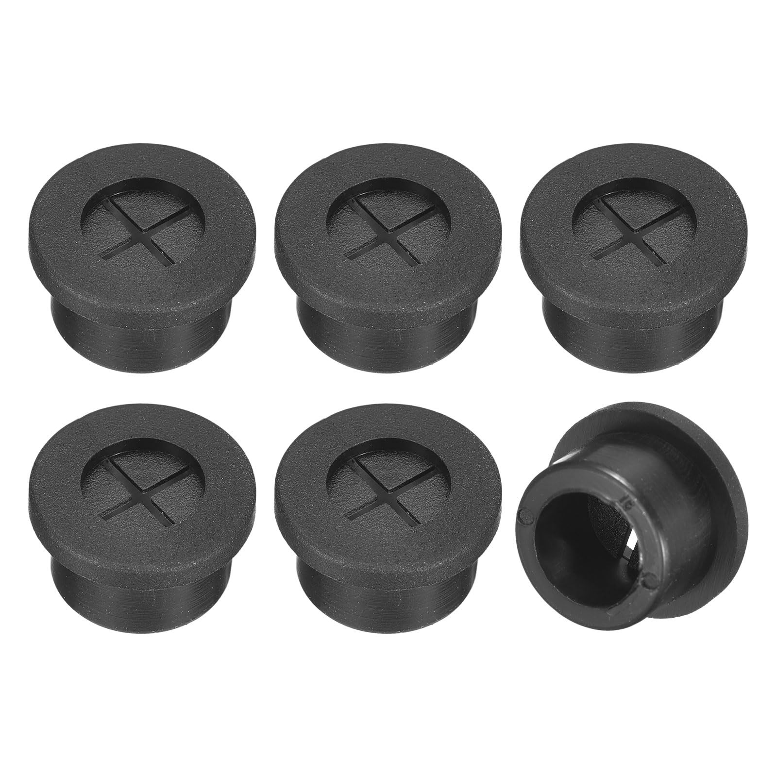 uxcell 6 Pcs Cable Cord Grommet, 5/8 Inch (16mm) Desk Grommet Flexible Rubber...