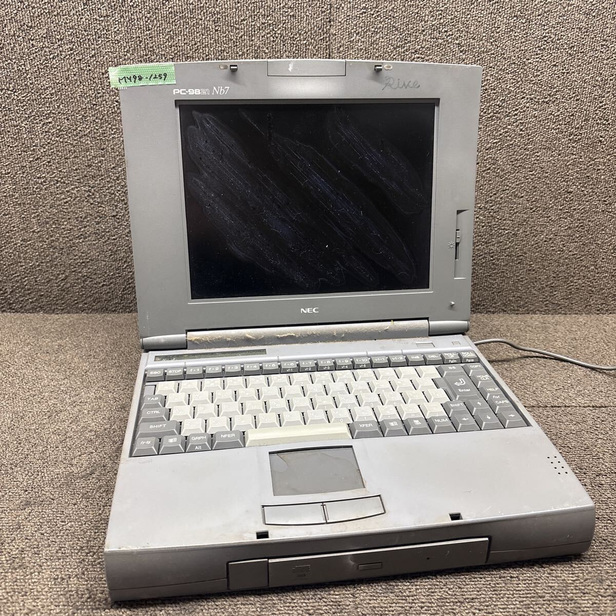 PC98 Notebook NEC 98note PC-9821Nb7/C8 Power-on only confirmed Junk
