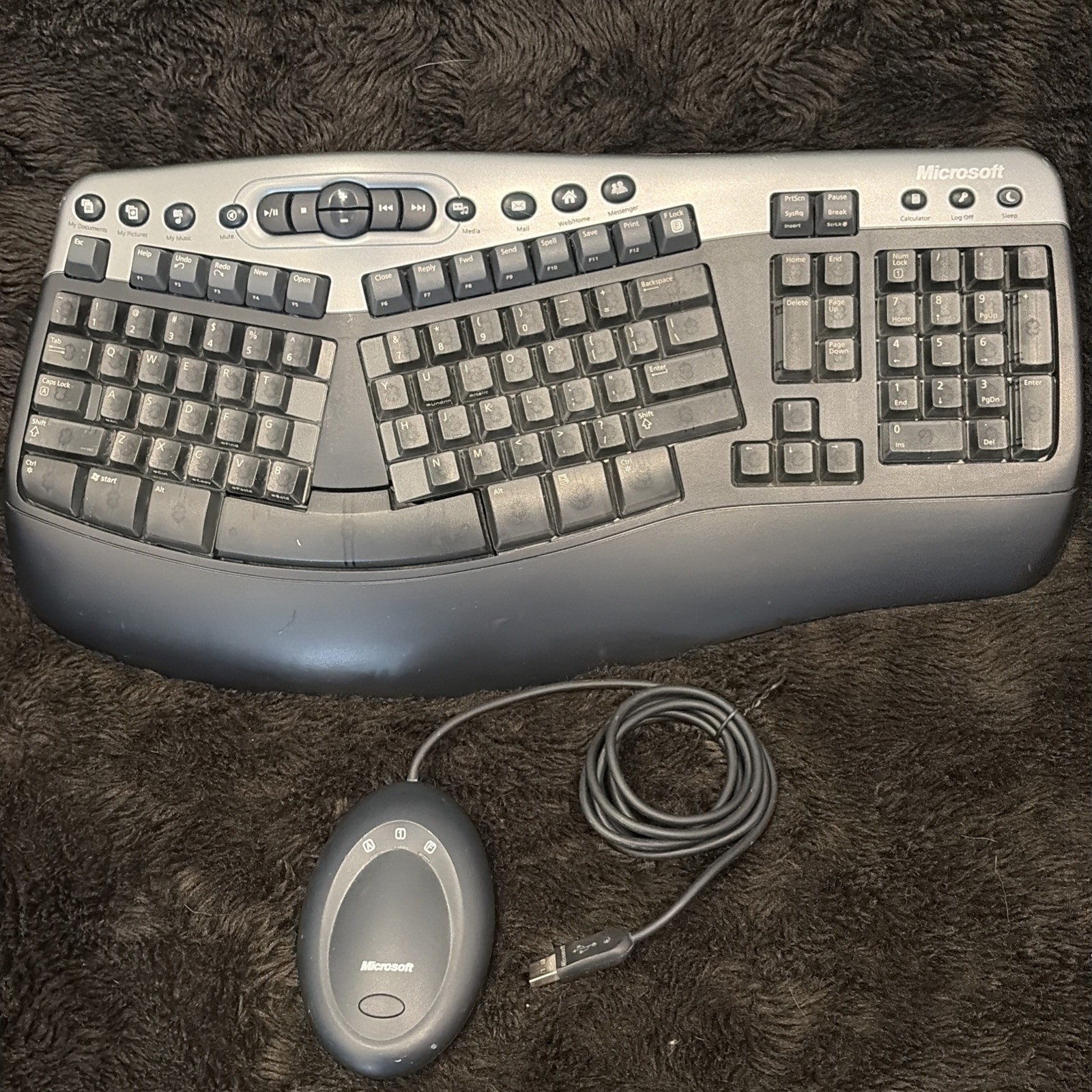 Microsoft Wireless Natural Multimedia Ergonomic Keyboard & Wireless Receiver 3.1