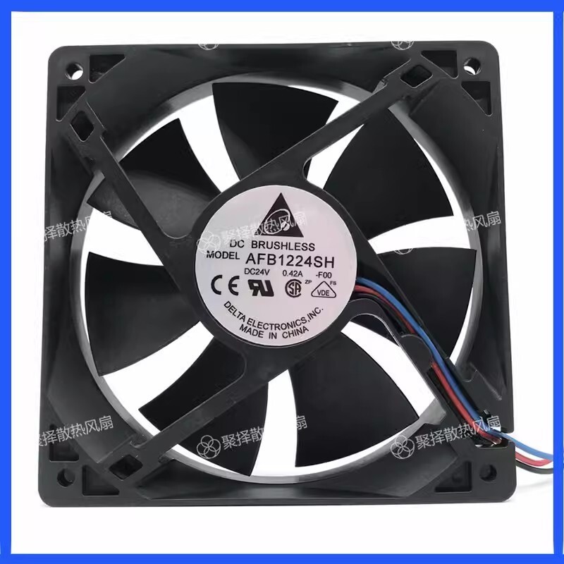 Delta AFB1224SH DC24V 0.42A 12CM 3-Wire Inverter Cooling Fan