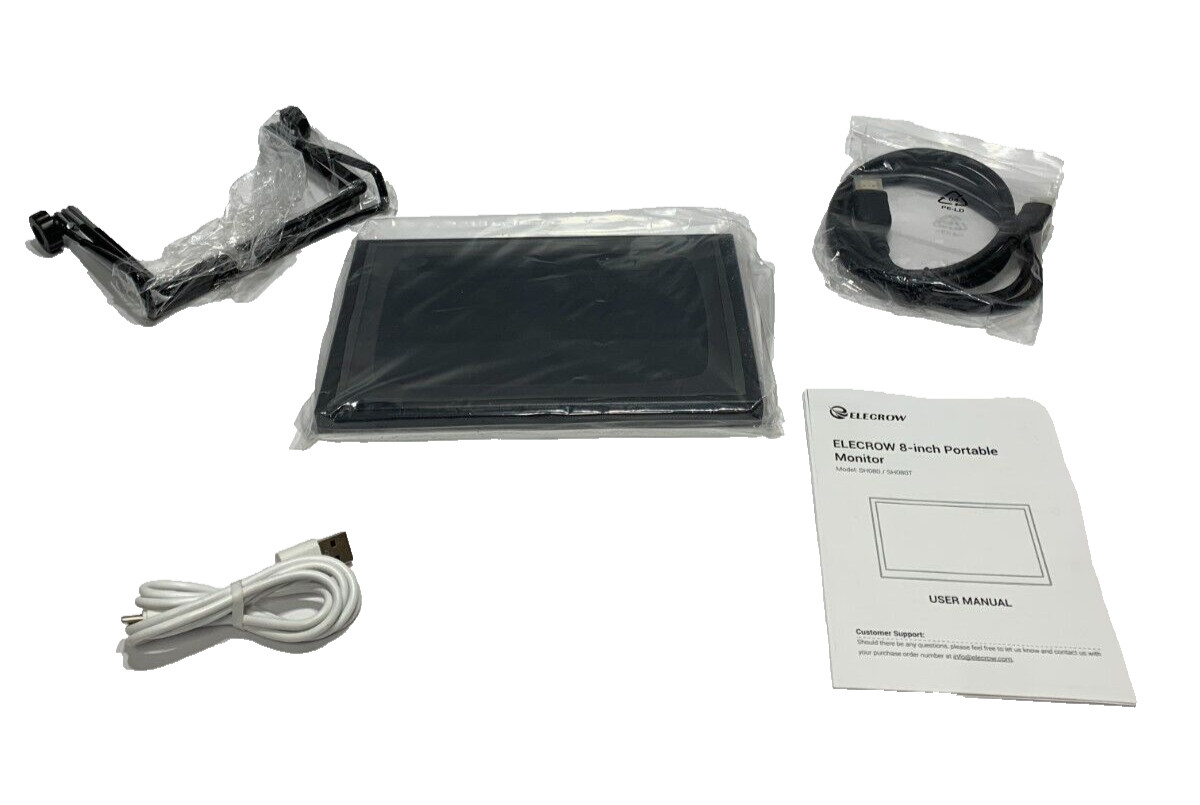 ELECROW 8 INCH PORTABLE MONITOR MODEL SH080 LCD DISPLAY 1280X800 RESOLUTION