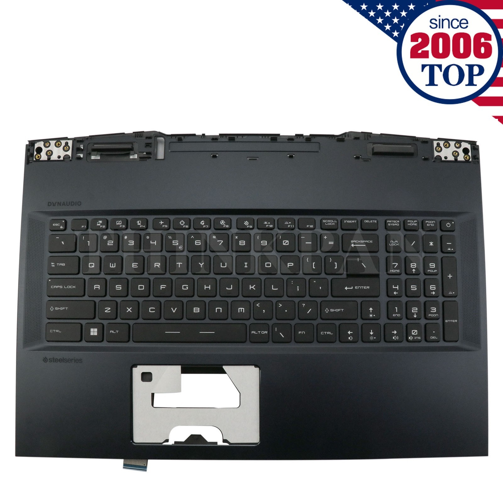 New For MSI GE76 Upper Case Palmrest Cover Keyboard Full Colorful Backlit Blue