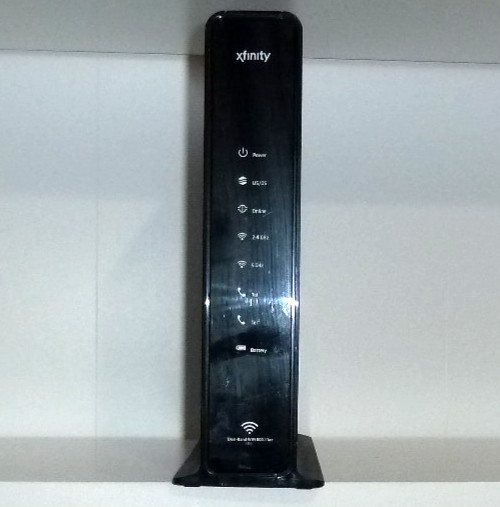 ARRIS TG1682G Wireless Modem Router - Black w/ coaxial, ethernet, electric cable