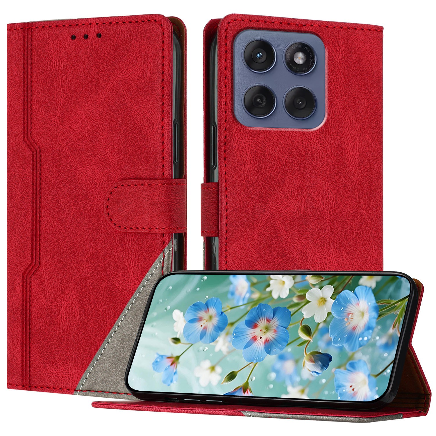 Splice Leather Wallet Cover Case for Xiaomi Redmi Note 15 14 12 13 10 11 POCO M8