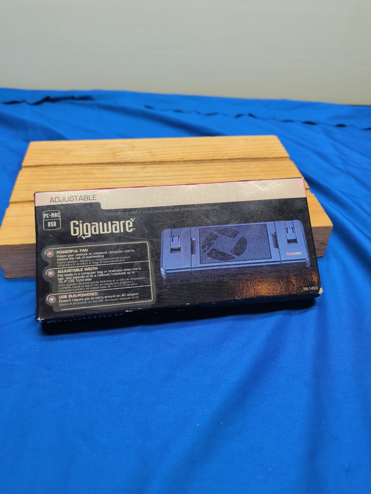 Gigaware Cooling Fan Adjustable Up to 15.4" Netbook/Notebook 26-1453 NEW 