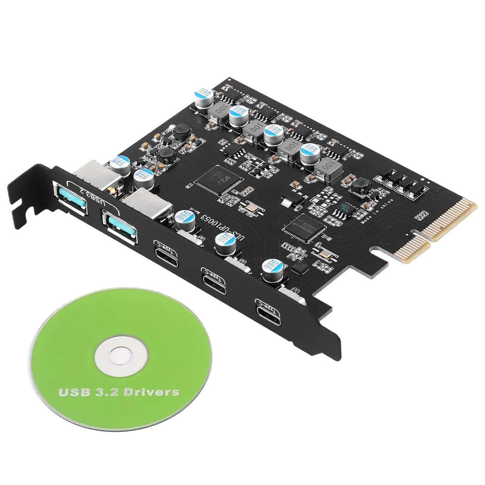 Desktop Expansion Card With 5 external USB 3.2 Gen 2 Ports 2*USB-A 3*USB-C