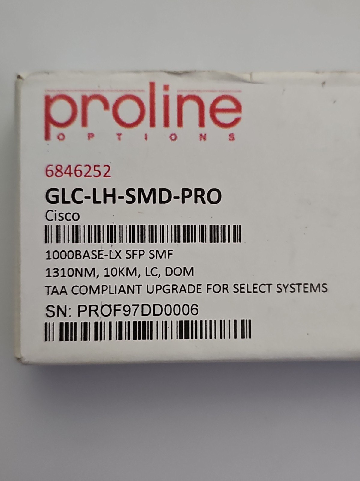 **NEW** PROLINE Cisco GLC-LH-SMD-PRO 1000BASE-LX SFP Transceiver Module 