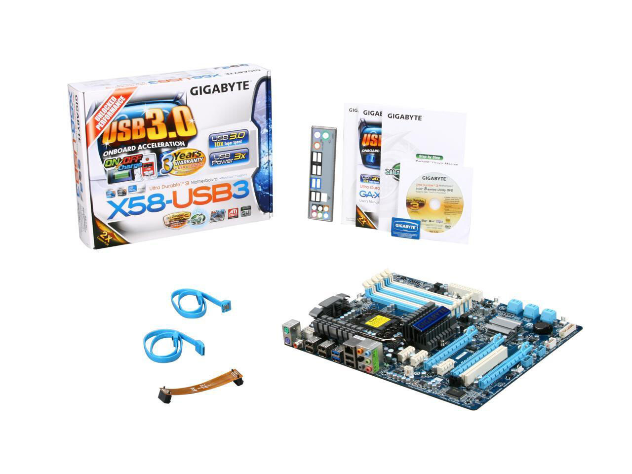 GIGABYTE GA-X58-USB3 Intel X58 LGA 1366 USB 3.0 ATX Motherboard