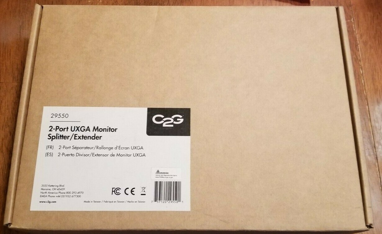 C2G 29550 2-PORT UXGA MONITOR SPLITTER/EXTENDER 