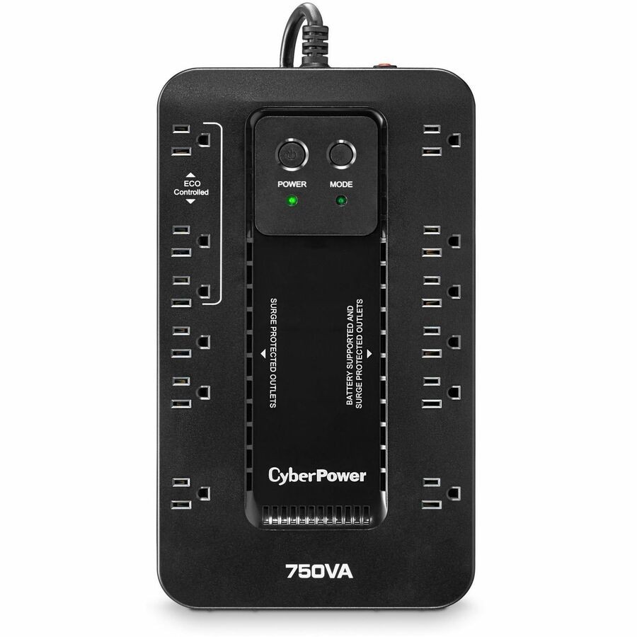 CyberPower Ecologic EC750G 750VA/450W Energy Efficient Desktop UPS-12xNEMA 5-15R