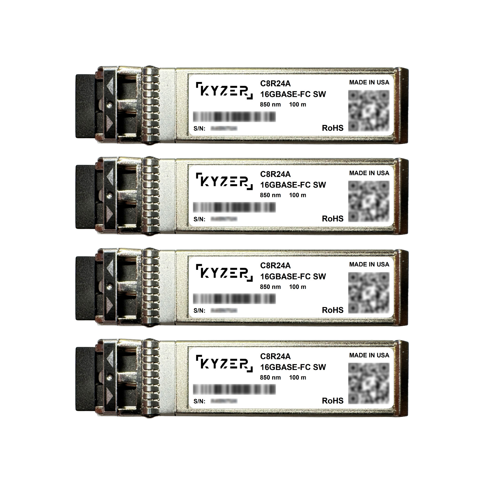 HP/HPE C8R24A 720999-001 717874-001 MSA 16GB SW SFP+ Transceiver (4 Pack)