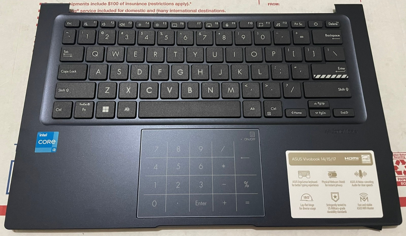 Laptop PalmRest&keyboard For ASUS VivoBook 14 X1404 X1404ZA X1404VA Blue US