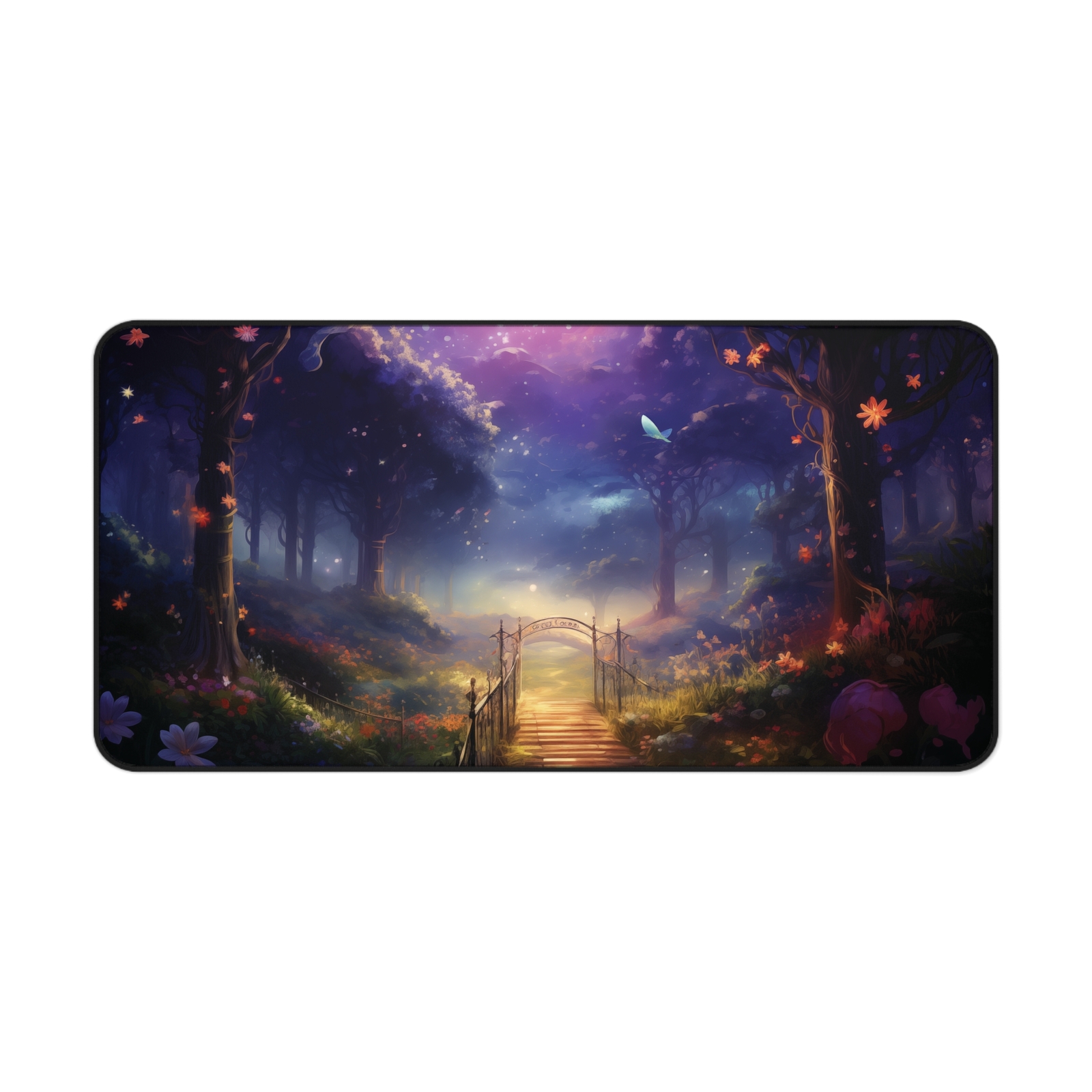 Mystic Forest Gaming Mousepad Enchanted Aesthetic Design Forest Desk Pad.