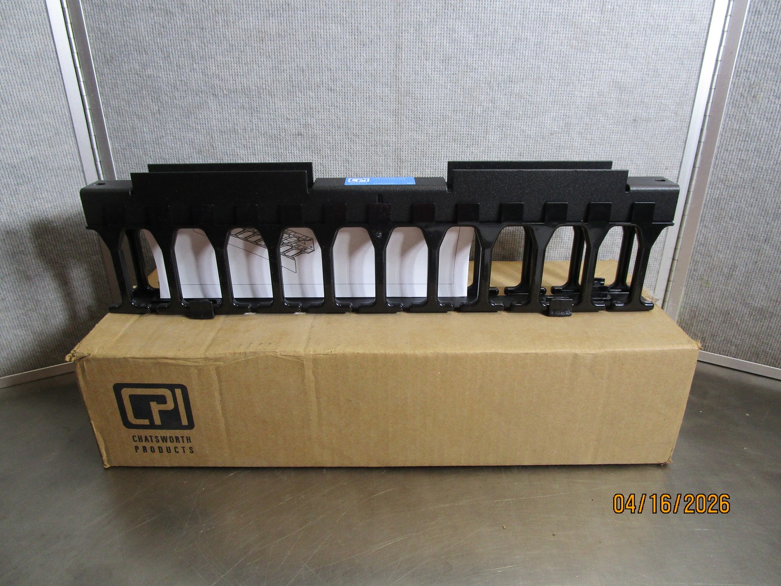 CPI 30139-719 Univ Horizontal Cable Manager SIngle Sided 1 RMU 19" x 4.96" Black