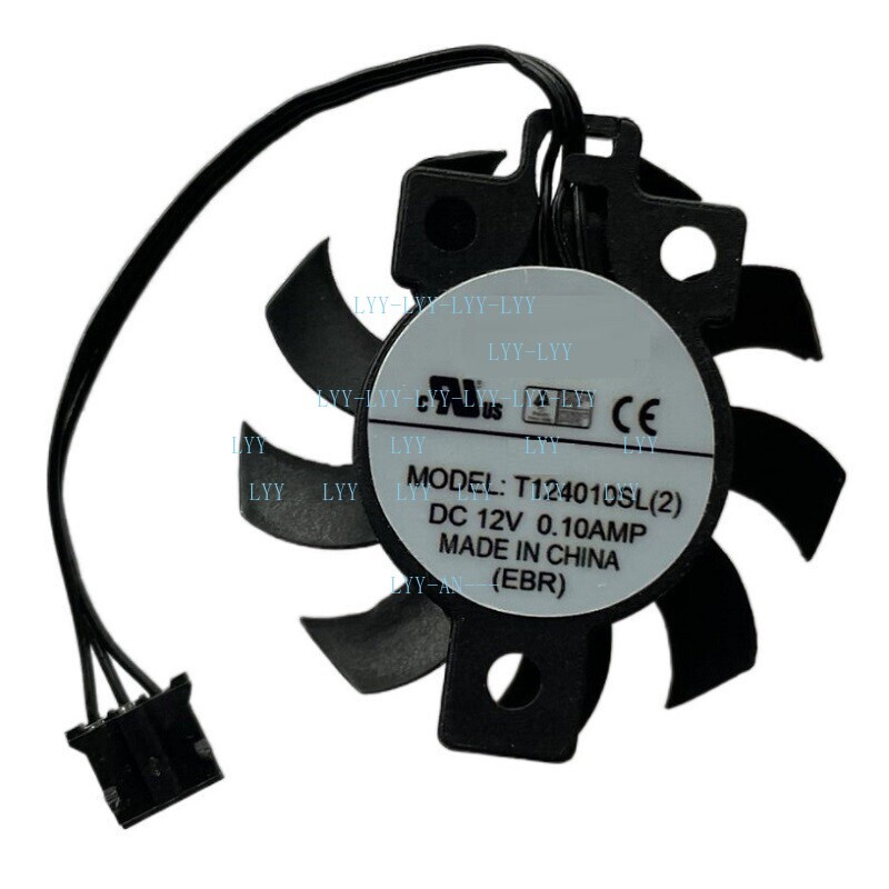 1pcs Cooling Fan T124010SL(2) DC12V 0.10A 3-wire 27x27x14mm