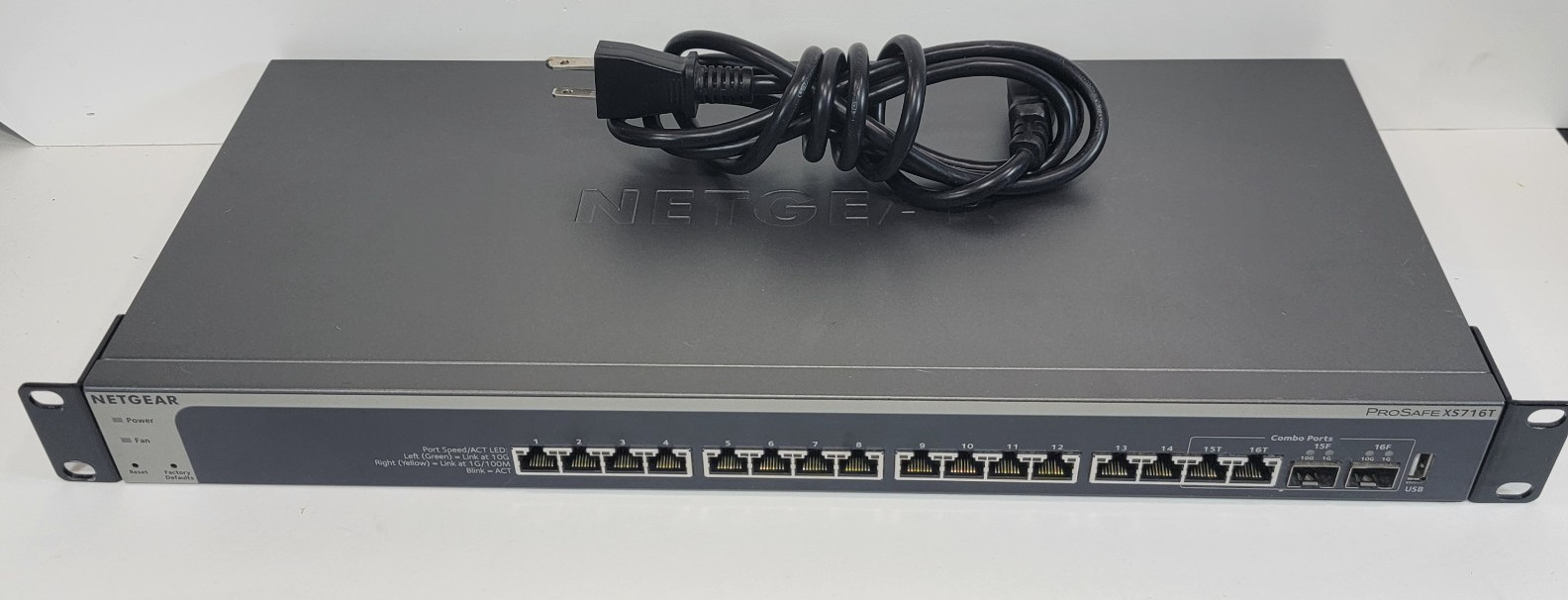 Netgear ProSafe XS716T 16-Port 10-Gigabit Smart Managed Switch 30-Day Warranty