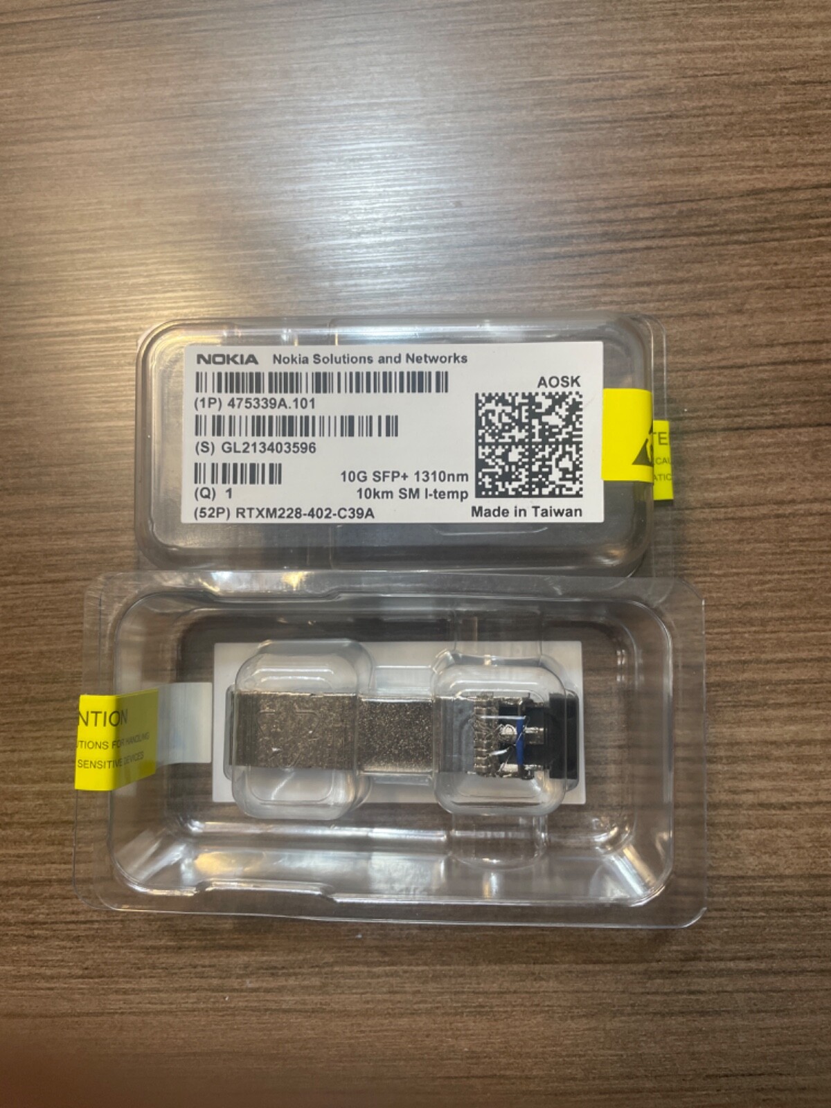 NOKIA 475339A.101 AOSK 10G SFP+ 1310nm 10km SM I-temp (52P ) RTXM228-402