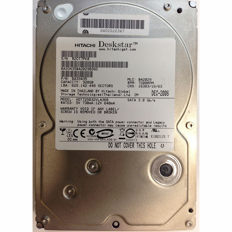 0A33435 - Hitachi 320GB 7200 RPM SATA 3.5" HDD