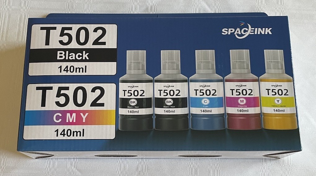 5 pack T502 Ink Refill Bottles For Epson 502 EcoTank, Supertank Printers NEW