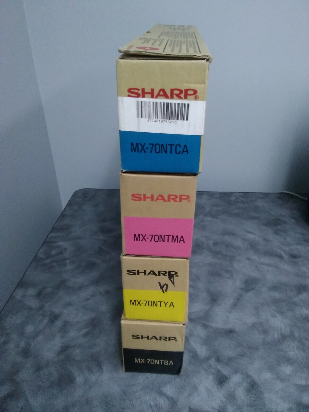New  Genuine Set Sharp MX-70NTBA MX-70NTMA MX-70NTYA MX-70NTCA Toners Cartridge