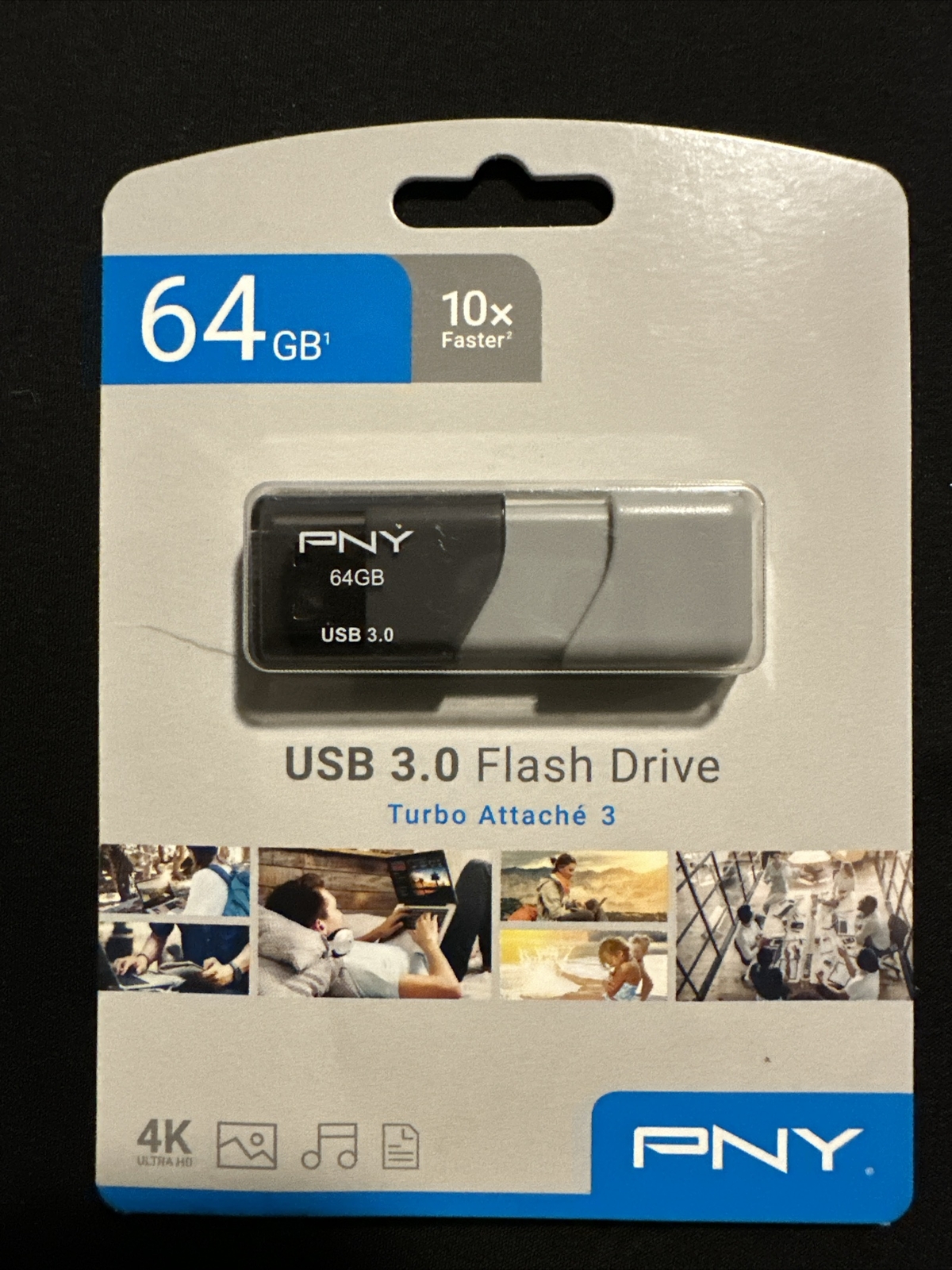 PNY P-FD64GTBOP-GE TECHNOLOGIES 64GB USB Turbo 3.0 10X Faster