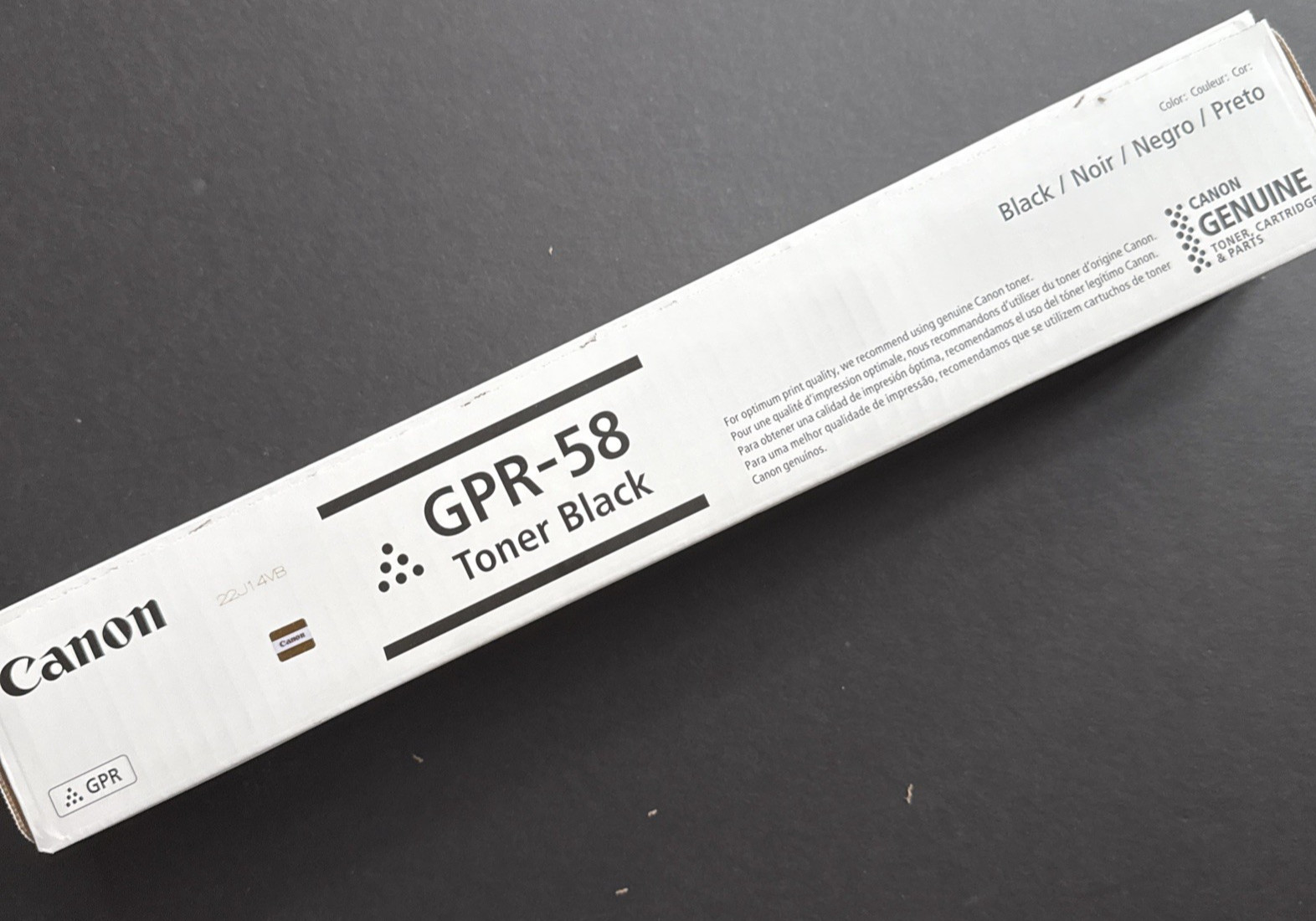 Canon GPR-58 Original Toner Cartridge - BLACK (2182C003) NEW SEALED IN BOX