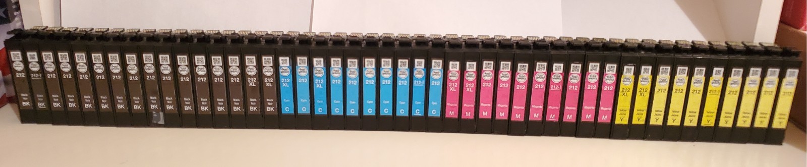 Lot 49 EMPTY Epson 212  Inkjet Cartridges Never Refilled
