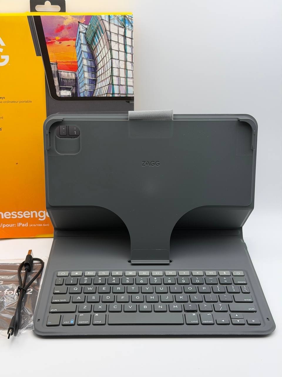 ZAGG Messenger Folio 2 Keyboard Case for Apple iPad 11 A16/10.9 Gen 10 Black