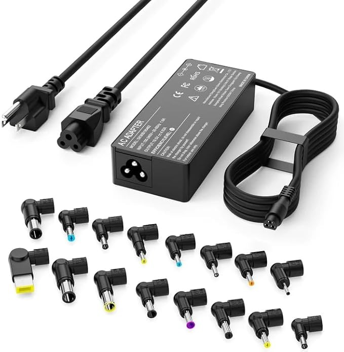 90W Universal Laptop Charger 15-20V ✅ W/ 16 TIPS - ✅ FITS EVERYTHING