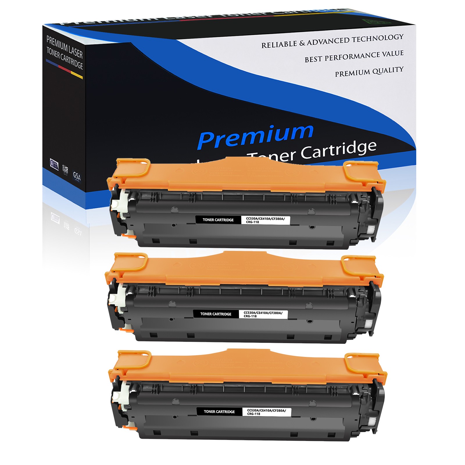 3PK Black CE410A 305A Toner For HP LaserJet Pro 400 color M451dw M451n M451dn