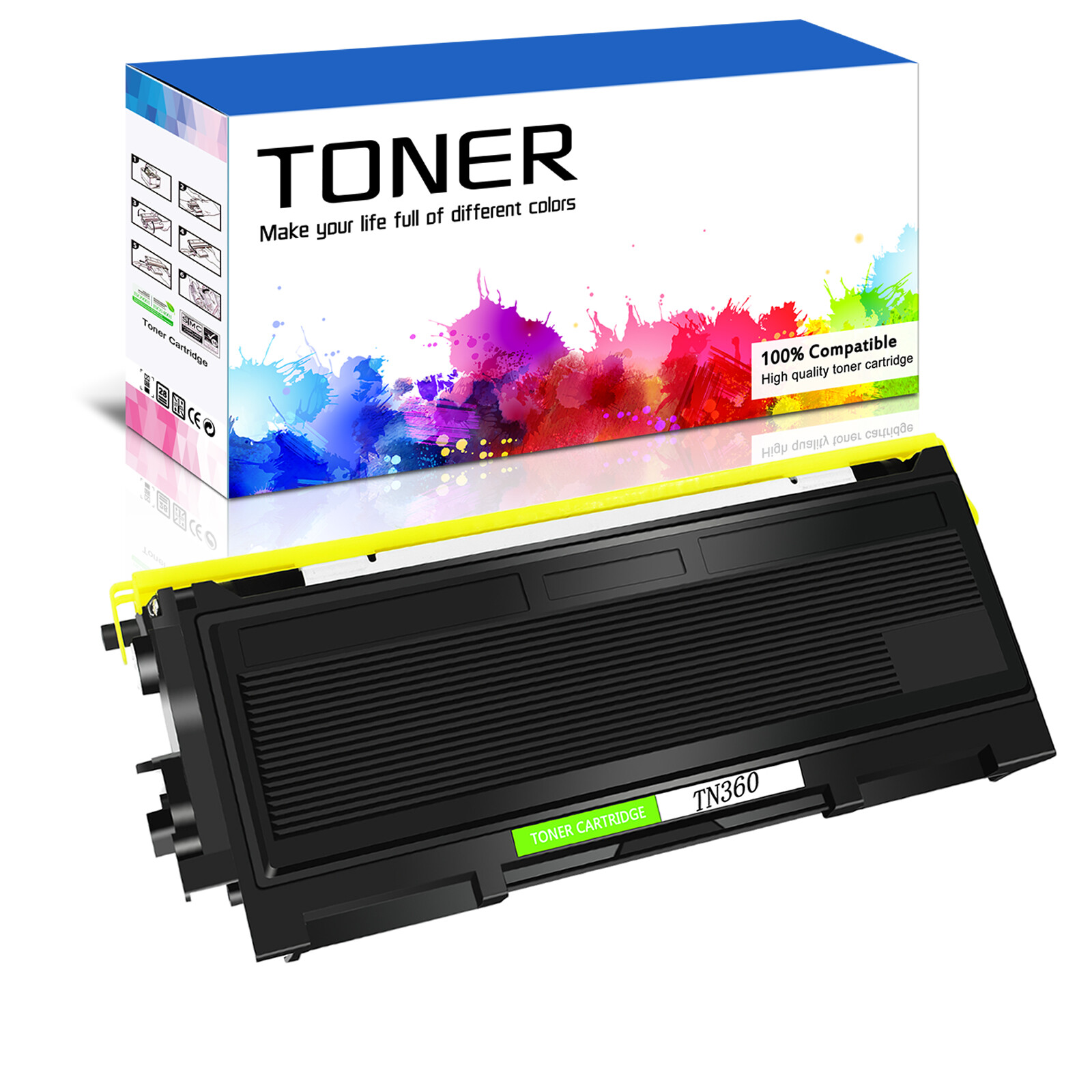 1PK TN360 TN-360 Toner Cartridge For Brother DCP-7040 DCP-7030 MFC-7440N 7345DN