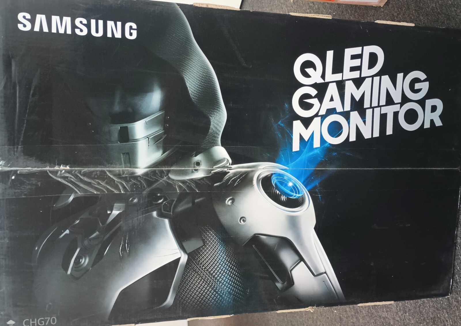 Samsung - CHG7 Series C32HG70QQN 32" HDR Curved QHD - Matte Dar For Parts only