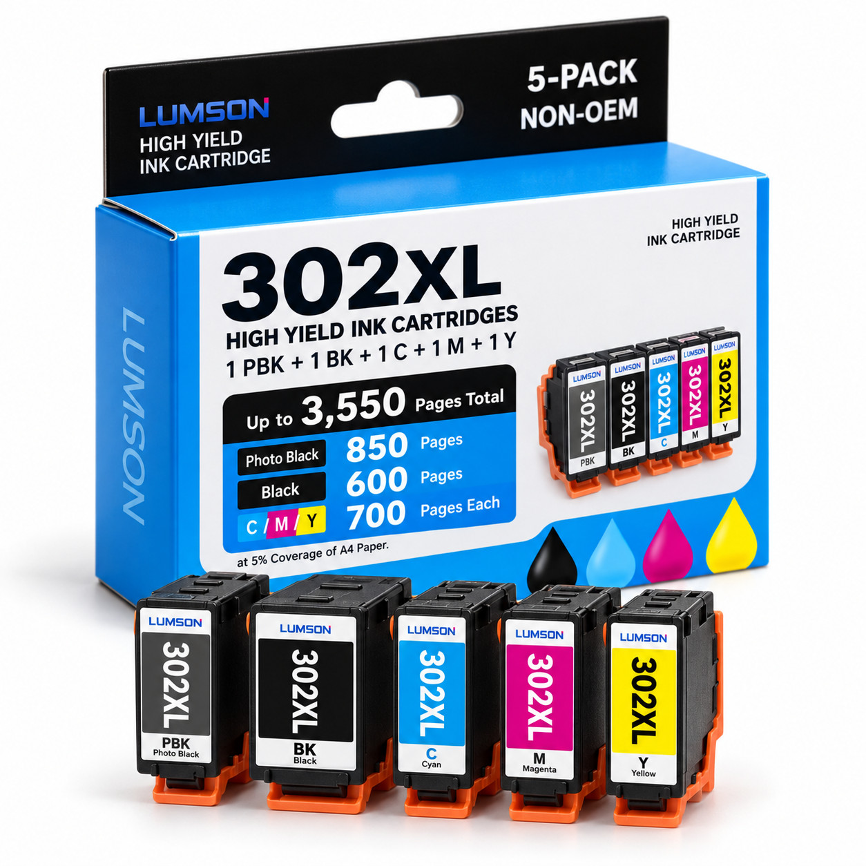 302XL T302XL 302XL T302 Ink Cartridge for Premium XP-6100 XP-6000 XP6000 XP6100 