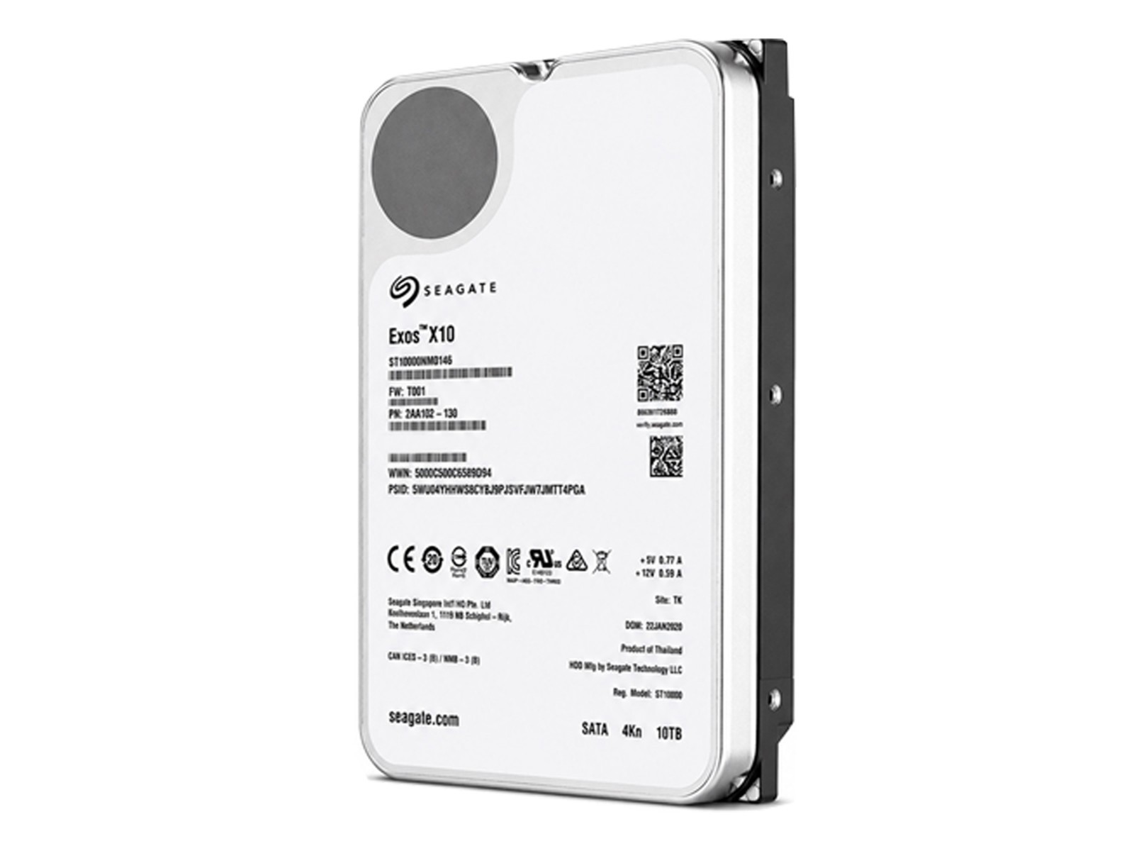 Seagate Exos X10 ST10000NM0146 10TB 256MB 7200rpm 3.5" SATA 6Gb/s Enterprise HDD