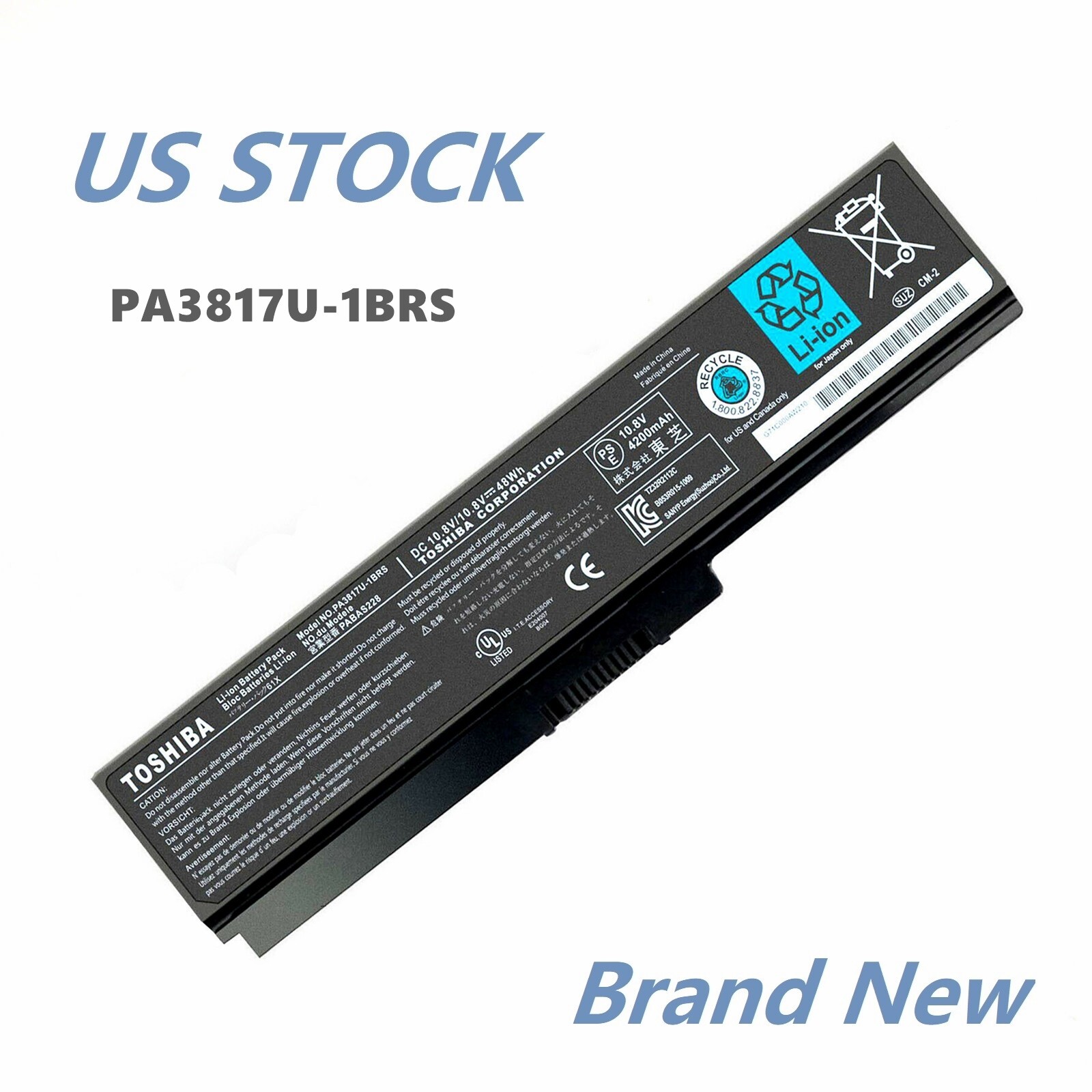 Genuine OEM PA3817U-1BRS Battery for Toshiba Satellite L745 L750 L755 L755D 48Wh
