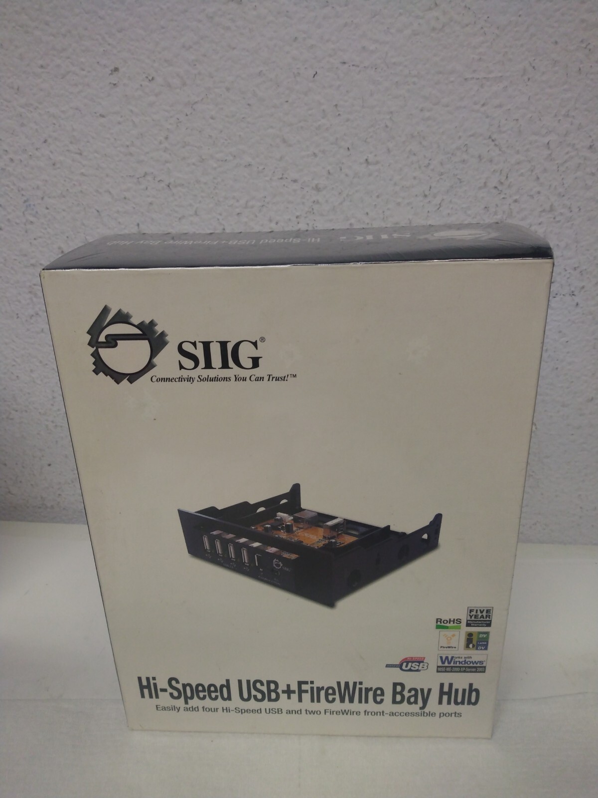 SIIG Hi-Speed USB JU-H62B22-S2 6-Port Bay Hub & 5.25" Mounting Rack *NEW SEALED*