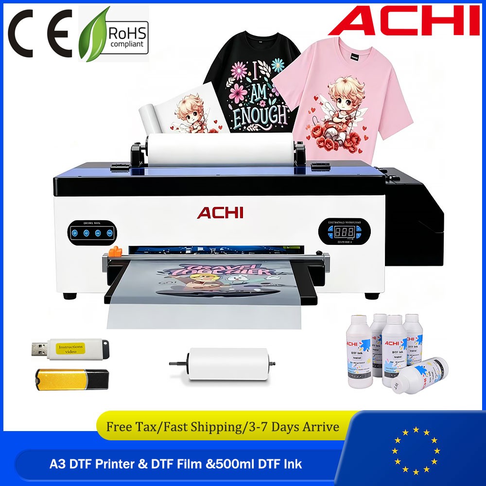 [EU] ACHI A3 DTF Printer Epson R1390 Head T-shirt Transfer Film Printing Machine