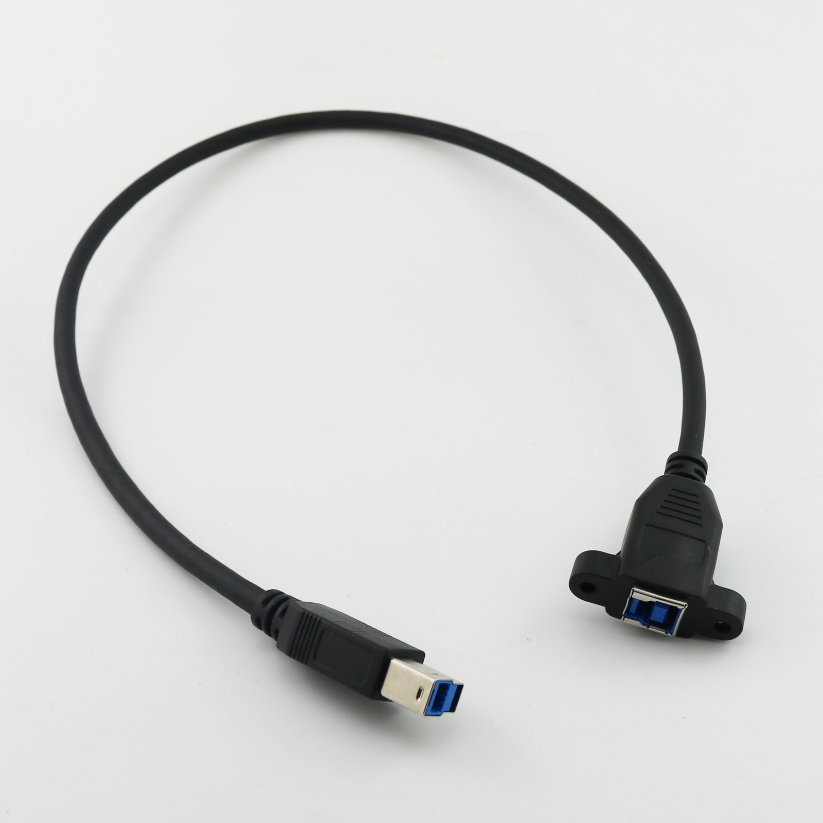 1pcs USB 3.0 Type B Male to USB 3.0 Female Jack Panel Mount Extension Cable 50cm