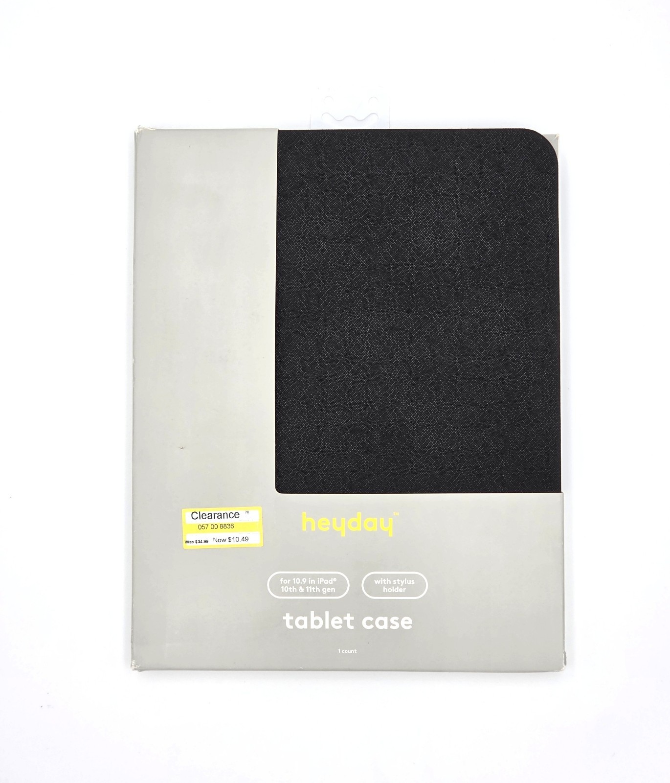 heyday Tablet Case for 10.9 in iPad 10th 11th Gen with Stylus Holder Folio Black