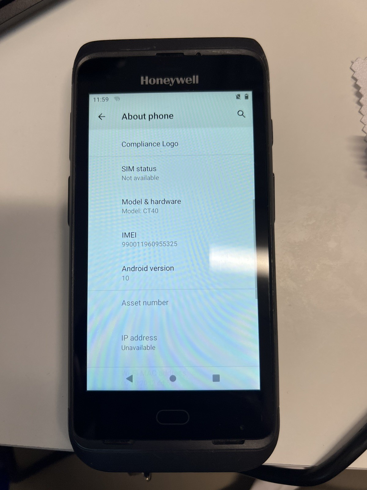Honeywell Dolphin Computer CT40-L1N-1NC11BF