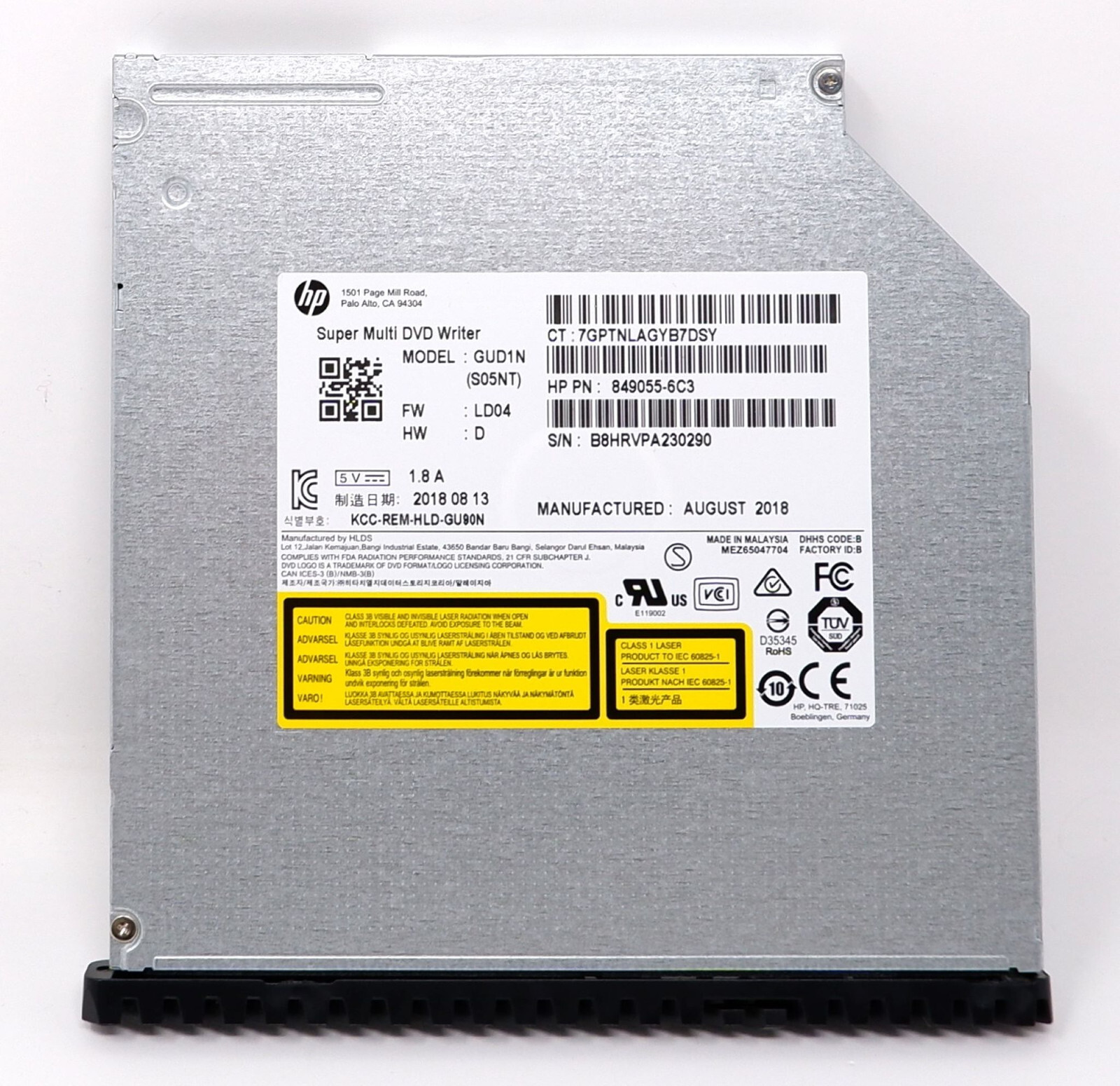 HP GUD1N SUPER MULTI DVD WRITER 932498-850 849055-6C3 W/PRODESK BEZEL - NEW