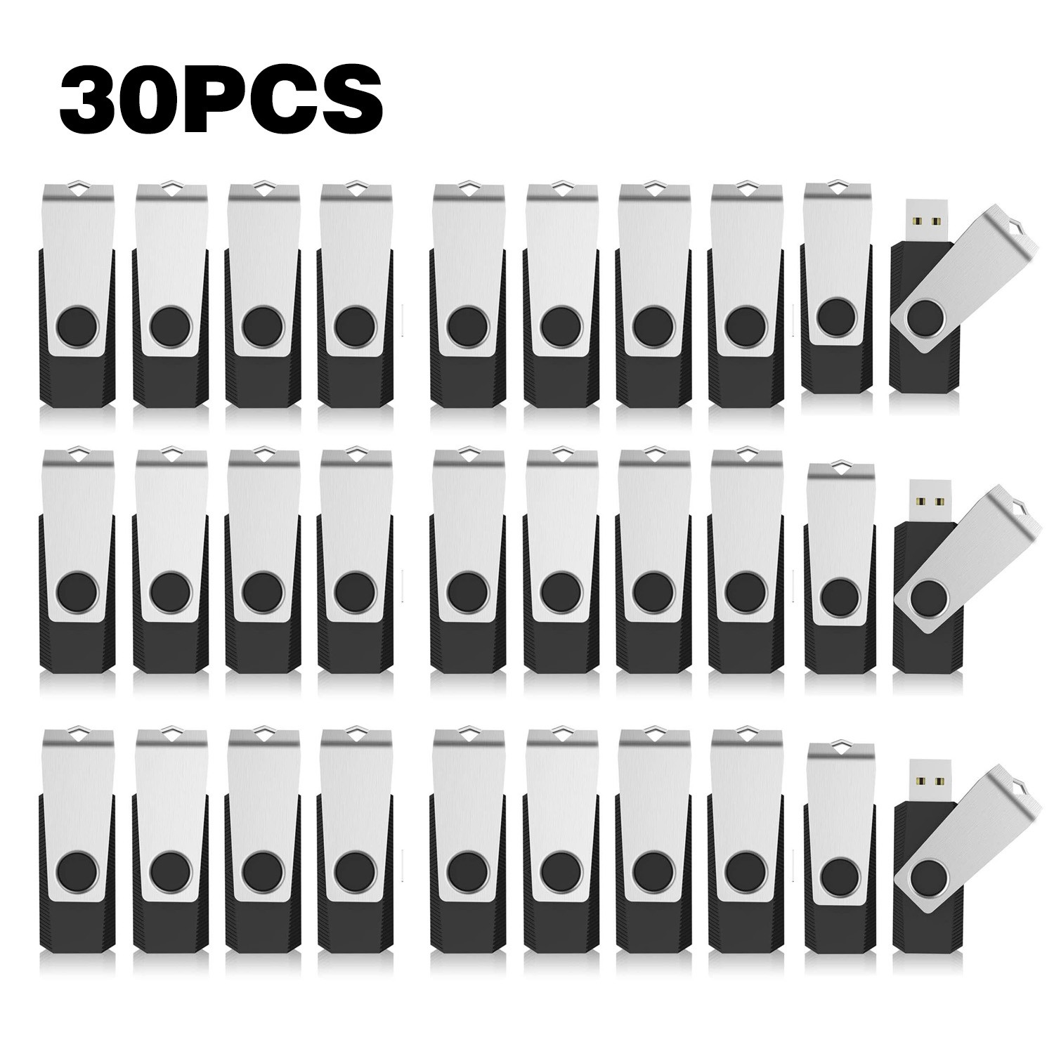 Kootion USB 2.0 30PCS Metal Swivel Style Flash Drive 4GB 8GB 16GB 32GB 64GB Lot