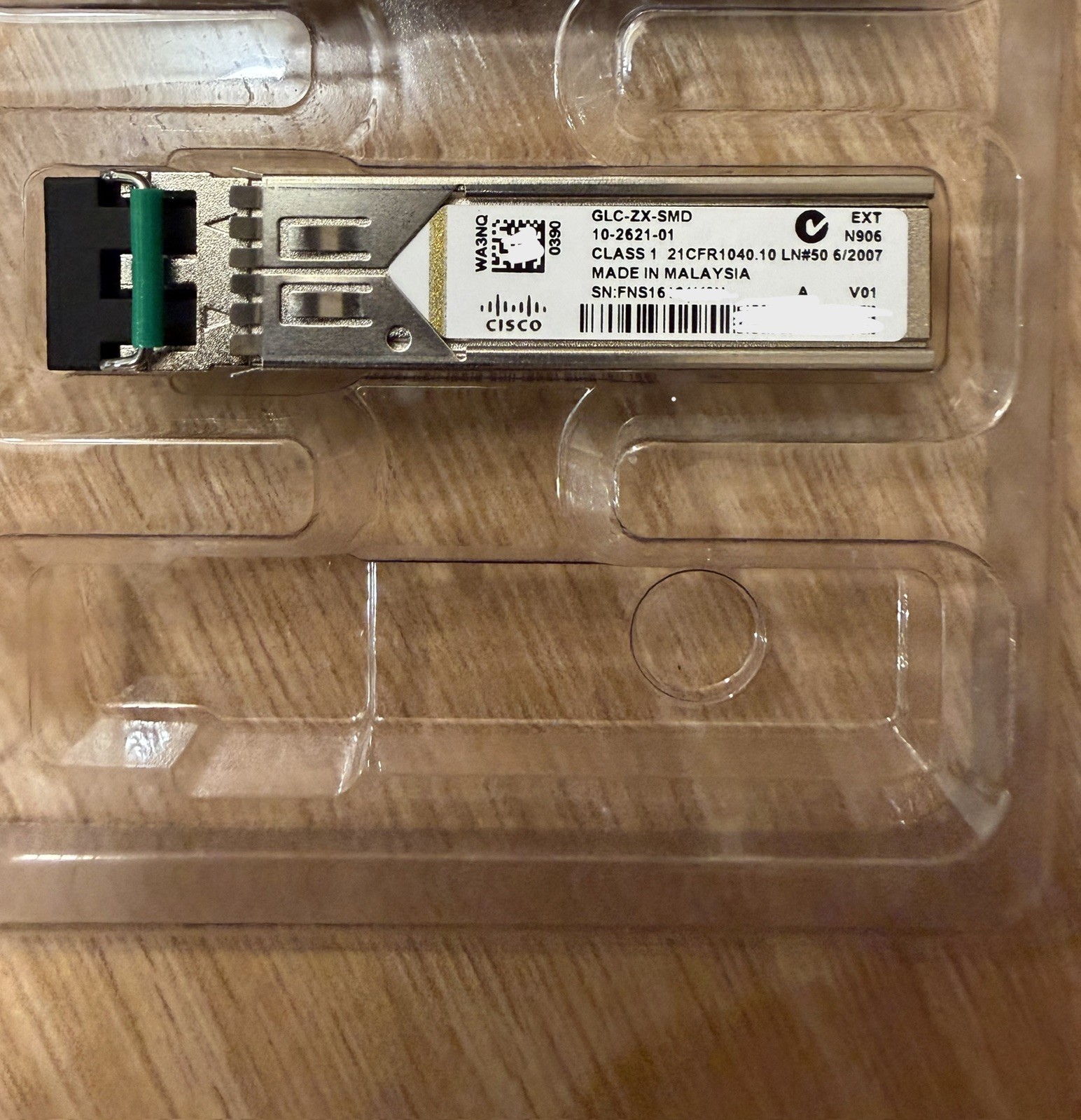 1 pc Genuine Cisco GLC-ZX-SMD 10-2621-01 1000BASE-ZX 1550nm 80Km SMF Transceiver