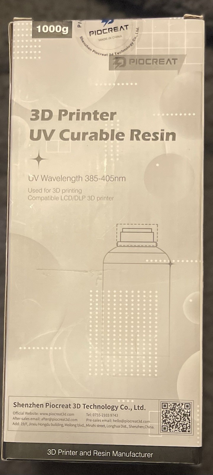 Creality Resin UV Curable Resin 1KG 3D Printer Liquid for LCD 3D Printer