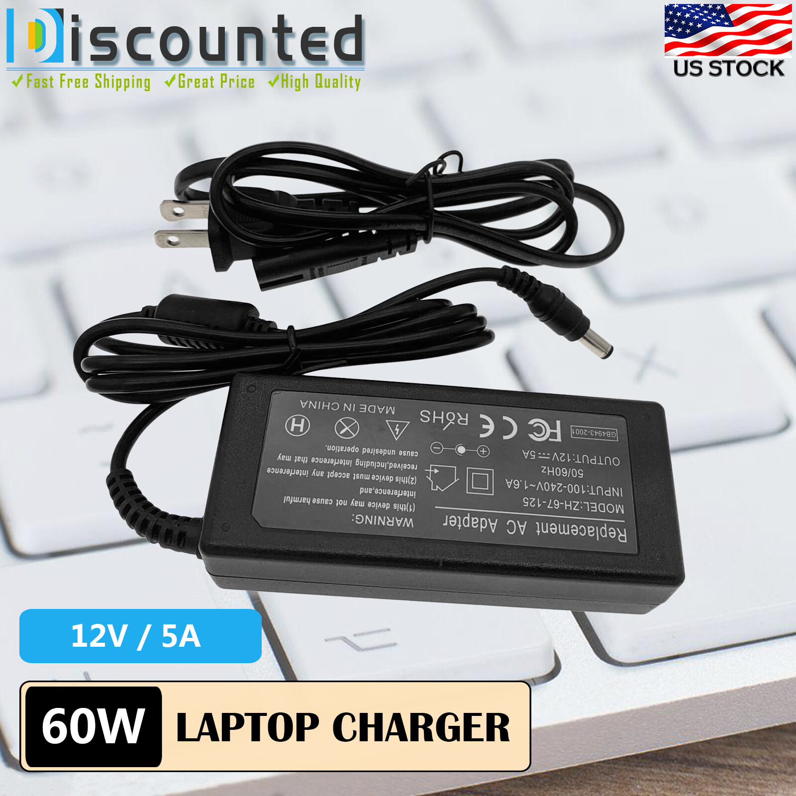 AC Charger Adapter Power Cord For VIOTEK GNV27DB GNV27DB2 GNV29CB Gaming Monitor