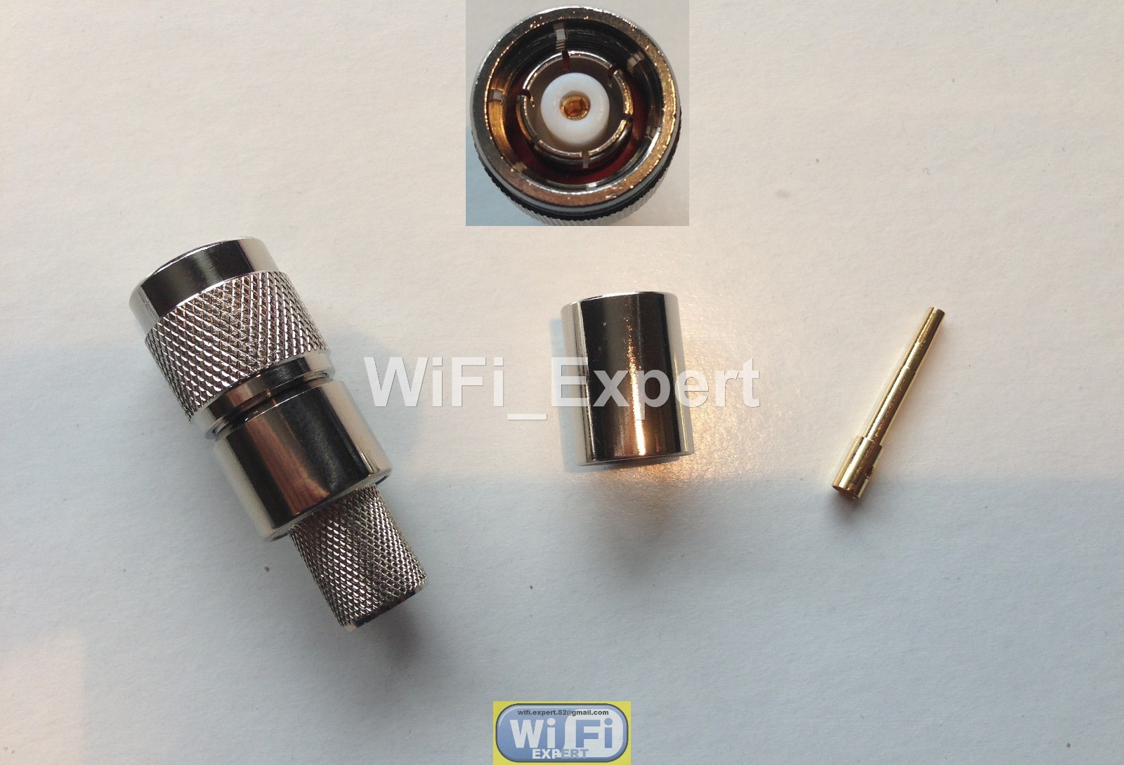 RP-TNC Male Jack Crimp for RG8 LMR400 RG213 RF cable connector RPTNC USA