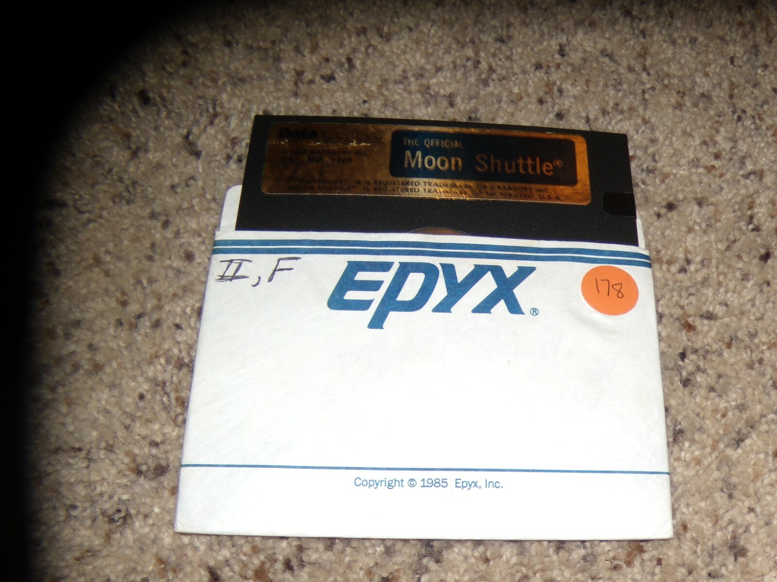 The Official Moon Shuttle Commodore 64 C64 Game on 5.25" disk