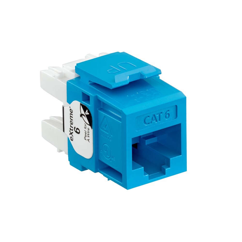 Leviton eXtreme Cat 6 QuickPort Jack - Blue (61110-RL6 )