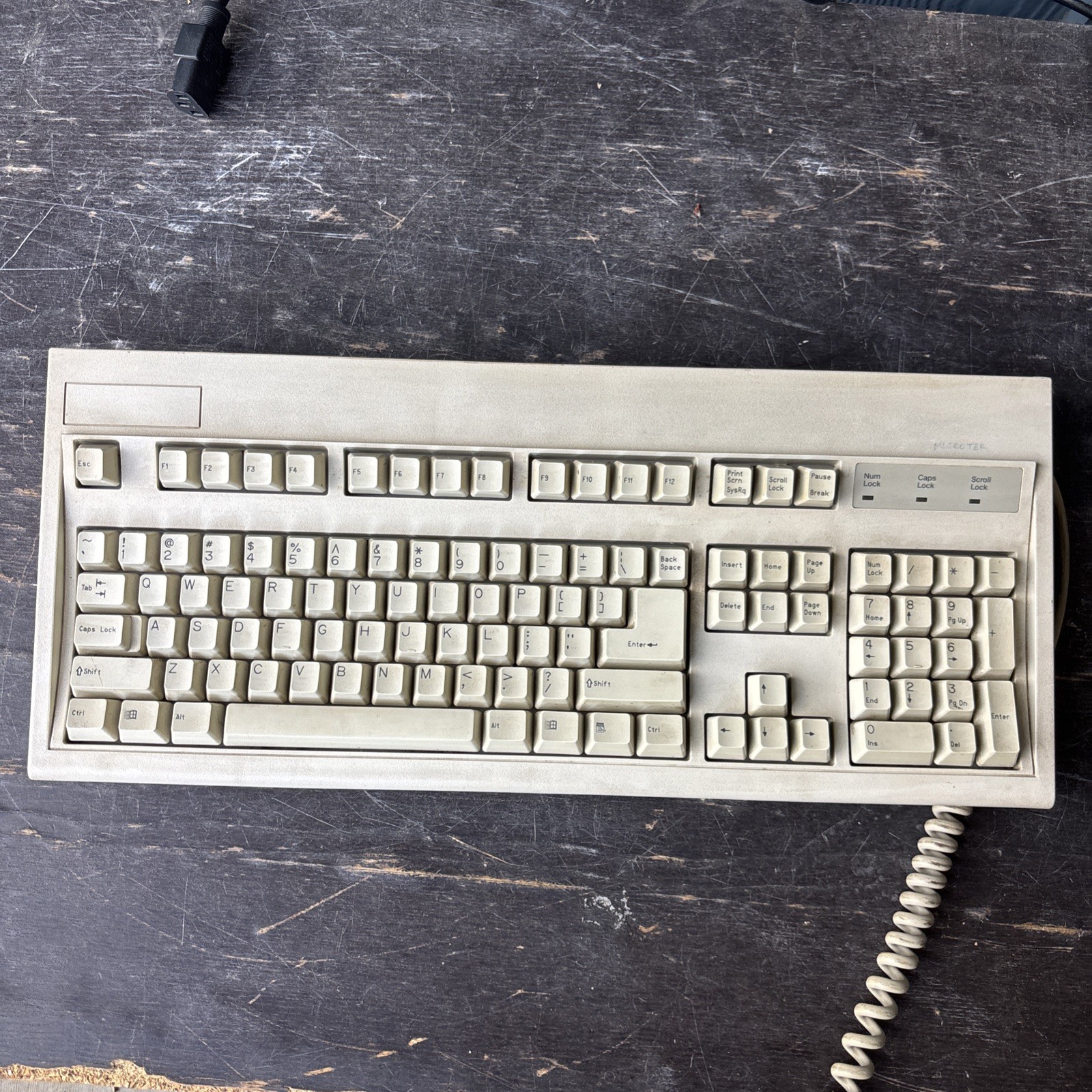 Vintage Key Tronic AT-Style Mechanical Keyboard 5-Pin DIN Connector E03601Ql-C